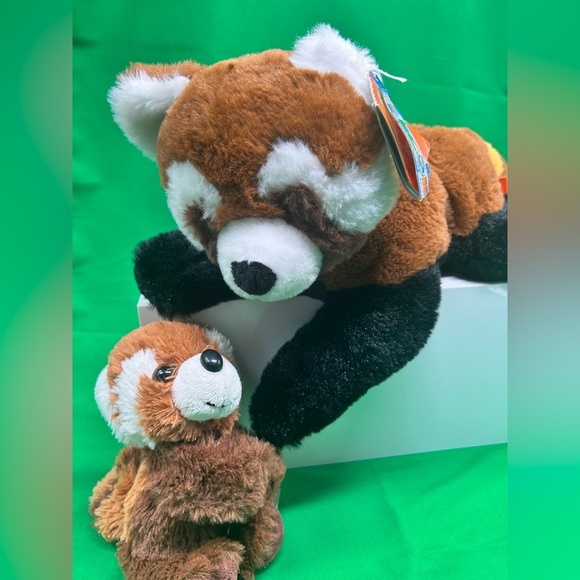Wild Republic Bundle Of 2 Red Panda EcoKins Plush Soft Stuffed Zoo Animal Toy - Picture 2 of 14